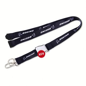 Wholesale Custom AIRBUS BOEING Airlines Detachable 25mm Aircraft Cessna Metal Buckle Necklace <b>Lanyard</b> - Product Image 1
