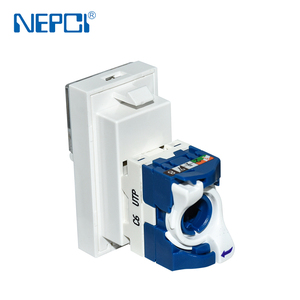 Pháp loại Legrand phong cách cat6A RJ45 ROTARY công cụ miễn phí hình thang Jack UTP nối Modular Outlet hình thang - Product Image 5