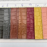 0.8mm Pu Cuir Synthétique Gaufré Crocodile Cuir Artificiel Cuir Imperméable pour Chaussure