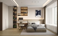 Hochwertiges Klappbares Wandbett in Queensize mit Kleiderschrank Platzsparendes Murphy-Bett-Mechanismus