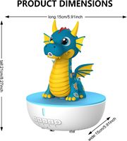 Humidificateur aromathérapeutique Dragon, diffuseur d'huiles essentielles 200 ml avec télécommande et minuterie, machine à bruit blanc avec 10 sons apaisants
