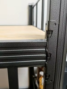 Cama litera industrial de acero de alta resistencia, cama doble metálica para dormitorio de adultos con barandilla de seguridad para hostales escolares - Product Image 5