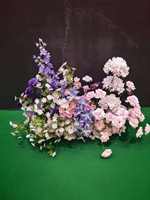 Fleurs artificielles faites à la main, directement de l'usine, pour décoration de mariage, fleurs d'escalier, fleurs d'allée de mariage de 60 cm