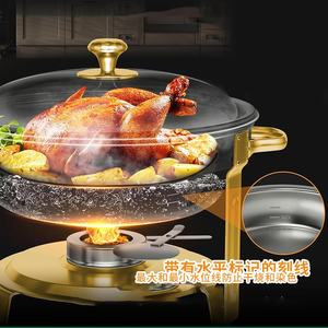 Réchaud à vapeur à gaz en acier inoxydable TAIDING MHCD1027 5L, surface lisse, buffet commercial, hôtel, restaurant, nourriture dorée - Product Image 2