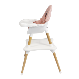 Yabeekids 2-in-1 Adjustable Wooden <strong>Highchair</strong> 5-Point Safety Harness Removable Tray for <strong>Newborns</strong> Toddlers Dining Plastic High - Product Image 4