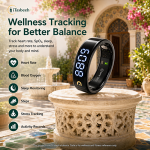 Bague de Dhikr en acier inoxydable avec écran OLED, vibration et comptage automatique pour le Hajj, l'Omra et la prière – Vente directe usine - Product Image 6