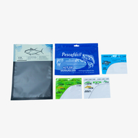 Emballage de leurre de pêche transparent avec logo personnalisé, appât de pêche, sac en plastique transparent à fermeture éclair à 3 côtés avec fenêtre