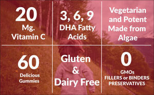 100% אורגניים טהורים ילדים אורגניים multivitamin <span class=keywords><strong>dha</strong></span> אומגה <span class=keywords><strong>3</strong></span> 6 9 עבור תומך לב משותף המוח העין ומערכת החיסון - Product Image 5