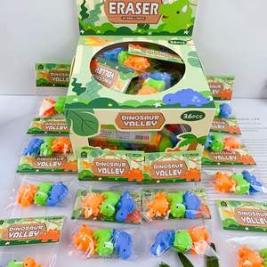 Aventure Dinosaur Valley 3D réaliste frais inodore écologique crayon gomme partage Pack mignon dessin animé 3D gomme - Product Image 2