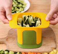 Handmatige roestvrijstalen snijmachine voor frieten, wortelen, uien, ham, aardappelen, gember en groenten.