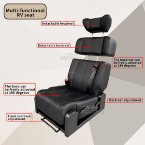 Asiento Plegable Manual Personalizado para RV, Asiento Individual Multifuncional para <span class=keywords><strong>Camper</strong></span> Van con Cinturón de Seguridad para Remodelación Interior de Vehículos - Product Image 5