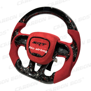 Palancas de Cambio LED de Fibra de Carbono Forjadas en Rojo, con Base Plana, para Volante de Auto, para Modelos <span class=keywords><strong>Dodge</strong></span> Charger <span class=keywords><strong>Challenger</strong></span> Hellcat, Gran Venta - Product Image 2