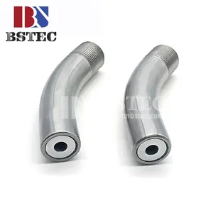 China Factory Price 45 Degree Hot Pressed Boron Carbide Curved Blasting Nozzles Fine Thread