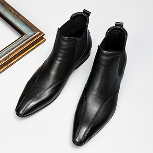 Zapatos de Cuero Genuino de Alta Gama, Diseño Versátil, Hechos a Mano, Cómodos, de Caña Alta, para Vestir Formal o de Negocios para Hombre - Product Image 3
