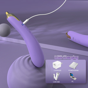 Masseur personnel souple et flexible en forme d'aubergine, rechargeable par USB, 100 % étanche, stimulation du <span class=keywords><strong>point</strong></span> <span class=keywords><strong>G</strong></span> pour la masturbation féminine - Product Image 2