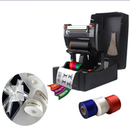 Machine d'impression à feuille chaude à bas prix imprimante à ruban blanc imprimante à ruban Satin avec coupeur imprimante d'étiquettes à transfert de chaleur pour cadeau