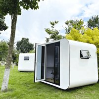 Vente directe usine : Maison capsule spatiale, Pod de bureau extérieur, Cabine Apple préfabriquée, Maison conteneur sur remorque, Panneau sandwich en acier