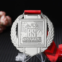 OEM ODM Médailles Métal Alliage de zinc Fabricant Médaille personnalisée Laiton Or Argent Gaufrage Logo Médailles de bataille avec rubans