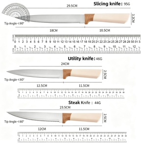15-Pcs Stainless Steel Kitchen Knife Set with Scissors & Sharpening <b>Rod</b> Custom Logo Kitchen Gift Knives ABSHandle - Product Image 6