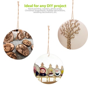 30 rebanadas de <span class=keywords><strong>madera</strong></span> Natural sin terminar para decoración de boda y Navidad, 2,4 "-2,8" - Product Image 6