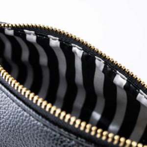 Glossy Black PVC Cosmetic Bag With Zipper Closure BSCI Factory Fashionable Logo <b>Case</b> for Girls <b>Makeup</b> or Wash Storage - Product Image 6