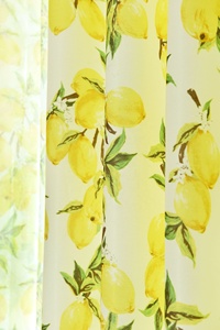 Rideaux de haute qualité, style nordique tendance, en lin imprimé, motif citron, pour <span class=keywords><strong>baie</strong></span> <span class=keywords><strong>vitrée</strong></span>, salon, balcon - Product Image 3