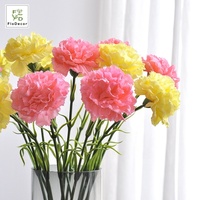 Fleur artificielle au toucher réel, 50 cm, fleurs de carnation artificielles, centre de table pour la maison, décoration de fête de mariage, cadeau pour la fête des mères