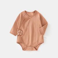 Traje de Bebé Personalizado Popular, Minimalista, de Manga Larga, para Gatear, de Algodón Puro, Tipo Triángulo