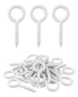 18 vis à œillets, crochets à œillets blancs en acier inoxydable 304 pour le bois, vis à œillets résistantes à la rouille, 25 mm, 30 mm, 40 mm, 60 mm