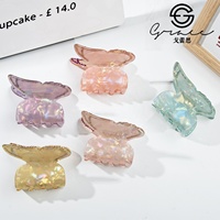 Pince à cheveux motif papillon magnifique, polyvalente, faite à la main, avec logo personnalisé, pour chignons arrière, accessoire capillaire pour femme