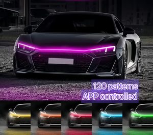 Tira de Luces LED Flexible para Capó de Coche, 12V, Luces de Circulación Diurna, Decoración, Retroiluminación, Lámpara de Ambiente para Automóvil, Universal - Product Image 6