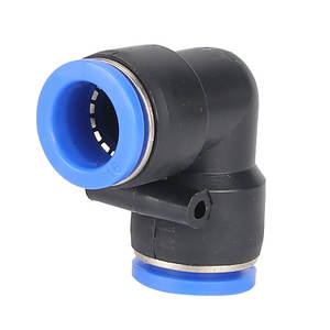 Raccord rapide PV-08 à angle droit 04 Composant pneumatique en plastique 6 Coude de tuyau d'air 10 Raccords rapides Vente en gros d'usine - Product Image 3