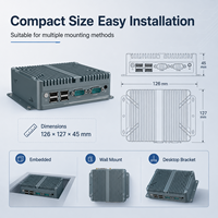 Computadora Industrial Resistente Sin Ventilador con Intel Celeron J6412 N100 Core I3 4005U, Doble LAN, 4G, WiFi, HD, VGA, 2COM, MSATA, SATA