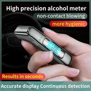 Alcootest professionnel testeur d'alcool précis avec écran LCD numérique 3 indicateur de couleur détecteur d'analyseur d'alcool Portable