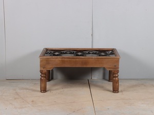 Table basse en bois de style rustique, table centrale en bois massif pour salon, meubles pour l'intérieur de la maison, appartement et hôtel - Product Image 6