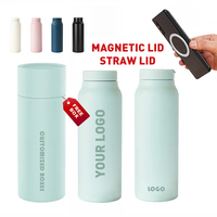 Botella de Agua Deportiva Portátil con Tapa de Paja de Nuevo Color, Termo Aislado de Metal de 24oz, Vaso de 32oz con Soporte Magnético para Teléfono
