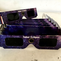 Lunettes personnalisées en papier pour l'observation de l'éclipse solaire totale, monture carrée