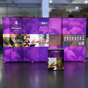 Affichage modulaire rétroéclairé portable pour exposition, stand d'exposition rétroéclairé en tissu, toile de fond de stand commercial LED, boîte à lumière LED pour exposition - Product Image 1