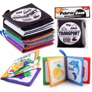 Libro de Tela para Bebés, Juguete de Actividades, Negro, Suave, con Sonido, Papel de Palma, Educativo, Ecológico, con Imágenes - Product Image 3