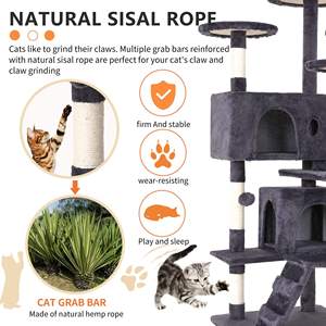 Venta al por mayor de árboles naturales para gatos y rascador, torre de escalada paradisíaca, mascotas modernas para árboles y rascador para gatos - Product Image 3
