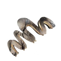 Pince à cheveux géométrique en métal haut de gamme de style européen et américain, 10 cm, pour usage quotidien, motif vague vibrante, pince requin, couleur et logo personnalisables