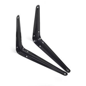 โลหะสามเหลี่ยมลอยเหล็กผนังชั้นชุบเคลือบลอนดอนสไตล์แสงทั่วไปวงเล็บชั้นวาง - Product Image 2