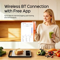 Báscula de Cocina de Precisión Welland con Conexión Bluetooth, Integración con Aplicación, Base de Datos de Nutrición, para Hornear y Cocinar