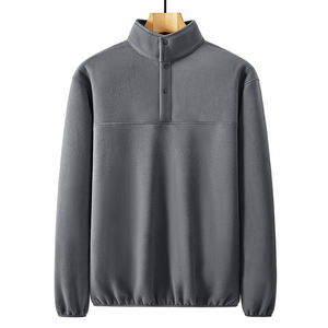 Suéter con logotipo personalizado para hombre, suéter de manga larga con cuello medio abierto, abrigo cálido para deportes de otoño e invierno para jóvenes y adultos. - Product Image 6