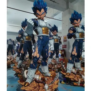 Fabrika büyük ölçekli anime karakterler heykel japon yedi Dragon topu Vegeta reçine heykeli doğum günü hediyesi ev dekorasyon