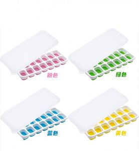 Molde para Cubos de Hielo en Oferta de Verano, Fácil de Desmoldar, Flexible, Bandeja para 14 Cubos de Hielo con Tapa Extraíble - Product Image 3