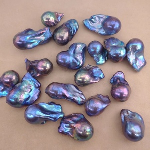 Perlas Barrocas Negras Naturales de Agua Dulce, 15 mm, Cuentas Sueltas, Utilizadas para la Elaboración de Joyería Exquisita - Product Image 4