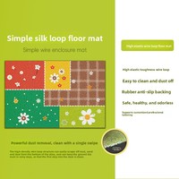 Tapis de sol carré en soie colorée à motifs, antidérapant et résistant à la saleté, pour entrée de maison et couloir, vente en gros