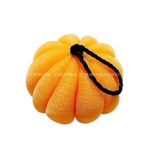 Halloween Pumpkin Bath Ball Orange Oval 50g 60g Plastic For Kids Bath Sponge - Product Image 4