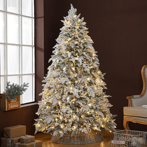 6ft/7ft/8ft Pre-lit Artificial Tree <b>Fire</b>-proof PE Christmas Tree with Lights <b>LED</b> Christmas Decorations Arbol De Navidad - Product Image 3